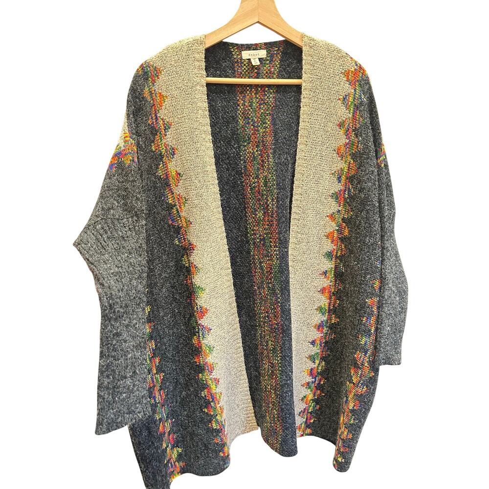 Debut Southwestern Knit Cardigan Cozy Cabin Boho Layer S/M